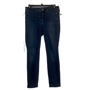 Athleta Sculptek Dark BLUE Wash Skinny Denim Jean Stretch Women's Size 4 Petite